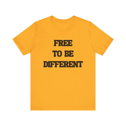 Free To Be Different Black Lettered Tshirt