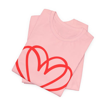 Red Double Heart Tee