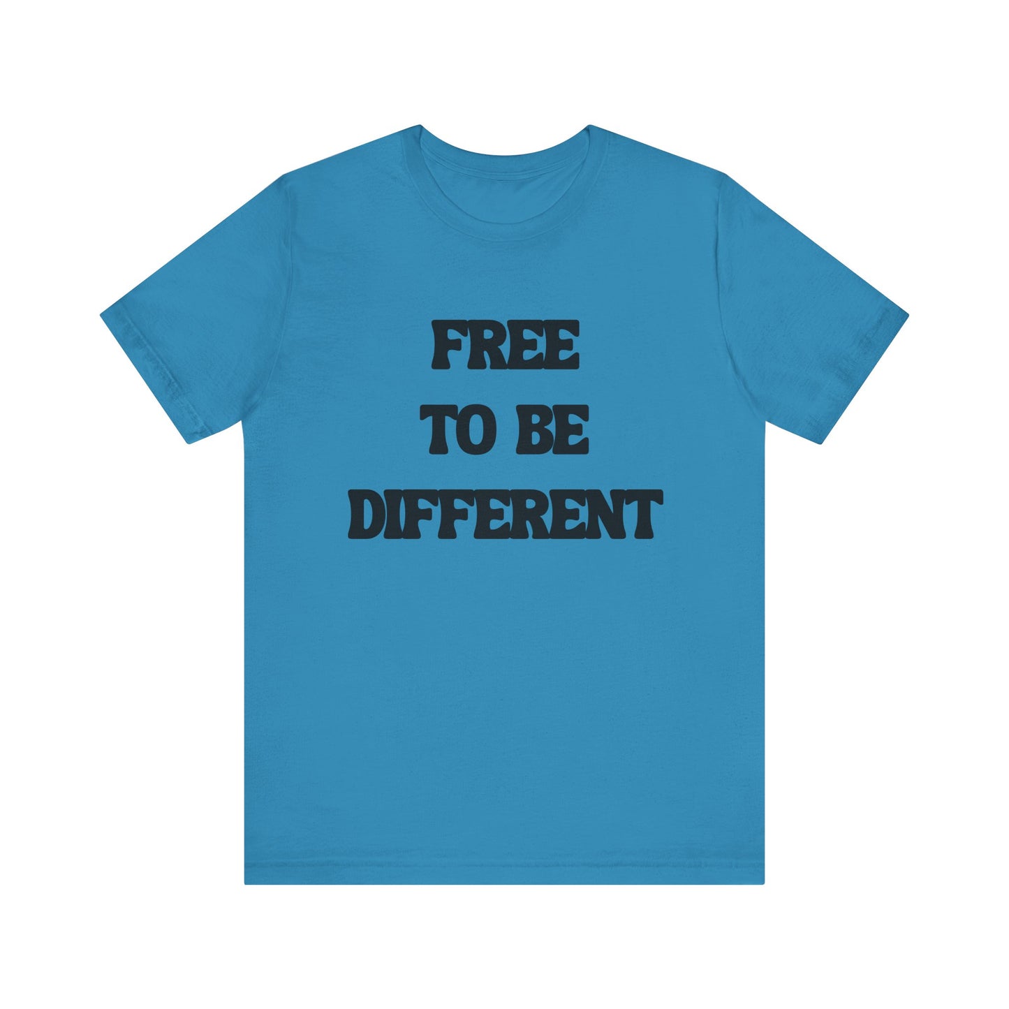 Free To Be Different Black Lettered Tshirt