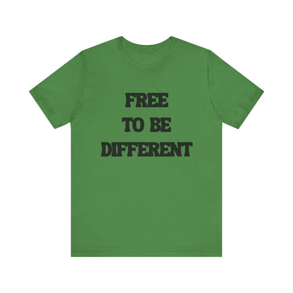 Free To Be Different Black Lettered Tshirt