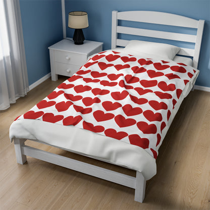 Velveteen Plush Blanket - Valentine Love