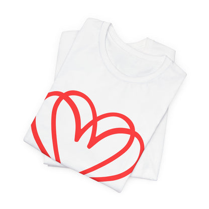 Red Double Heart Tee