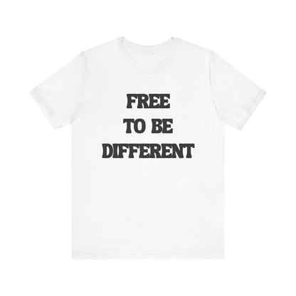 Free To Be Different Black Lettered Tshirt