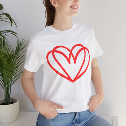 Red Double Heart Tee