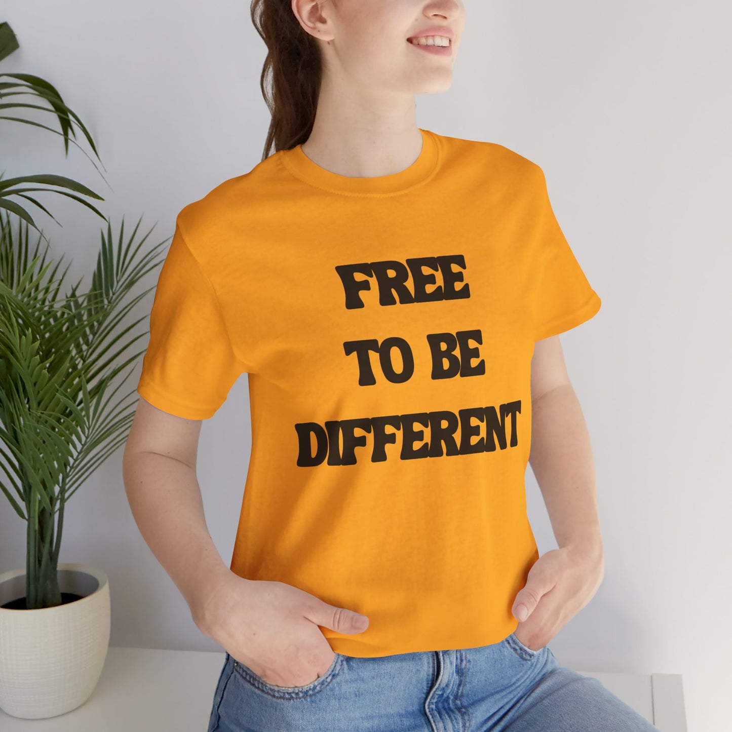 Free To Be Different Black Lettered Tshirt