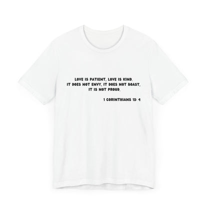 Love Is Patient - Black Lettered Tee