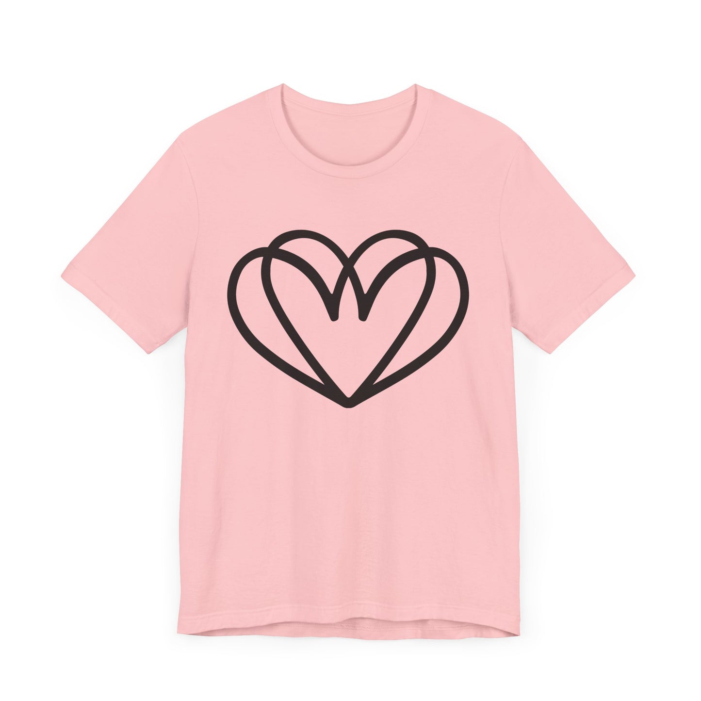 Black Double Heart Tee