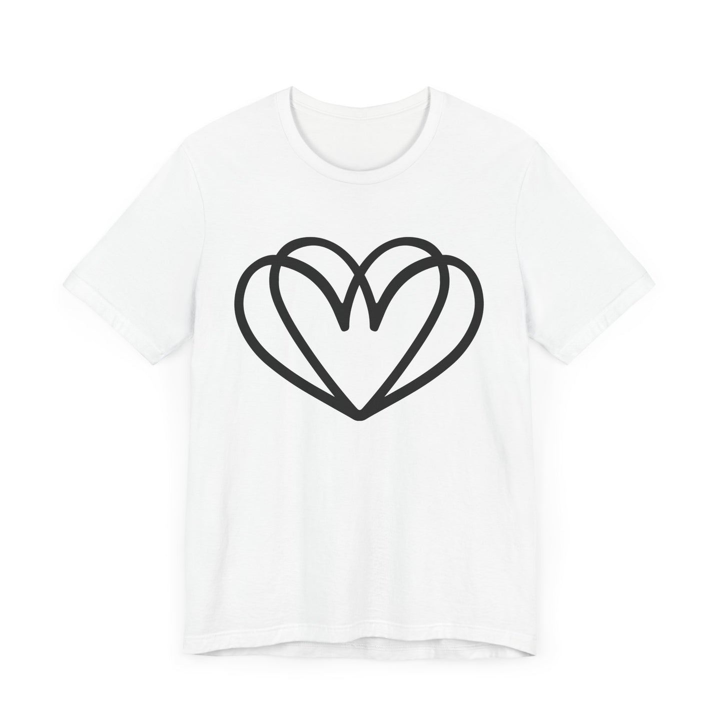 Black Double Heart Tee