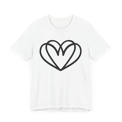 Black Double Heart Tee