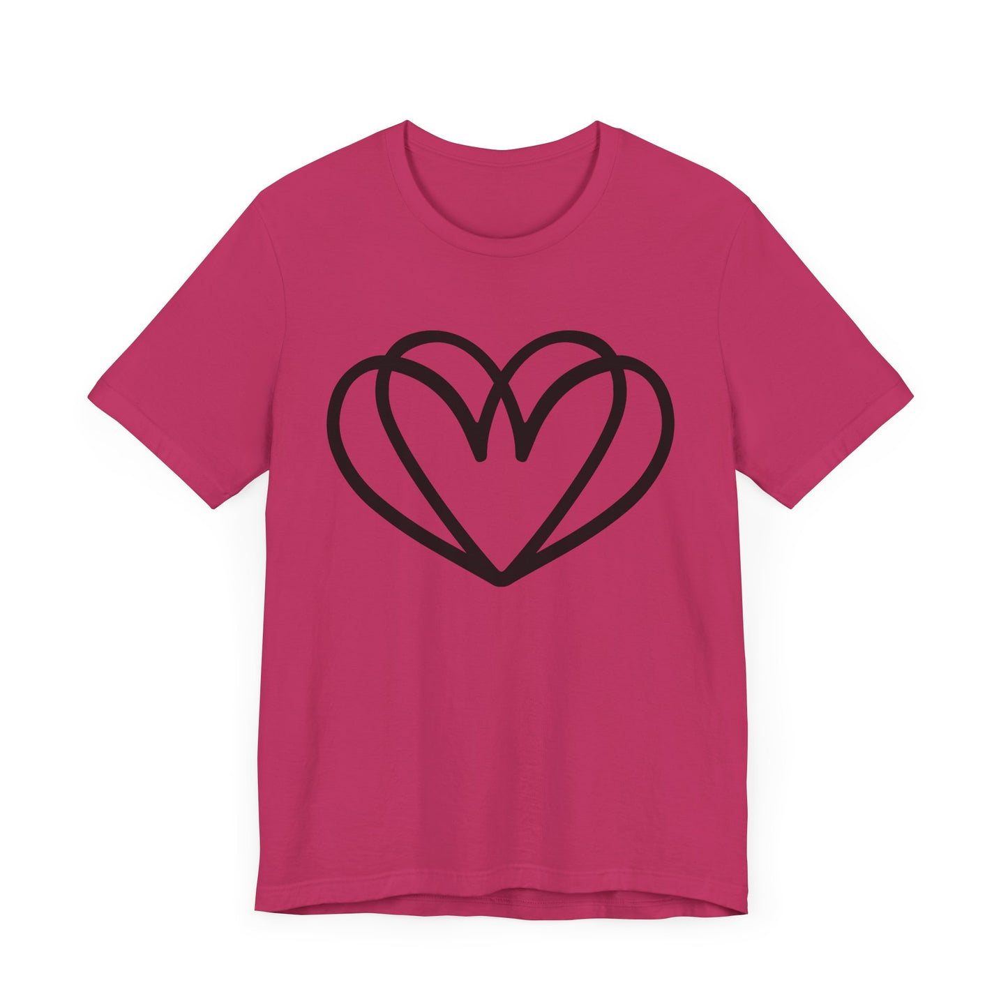 Black Double Heart Tee