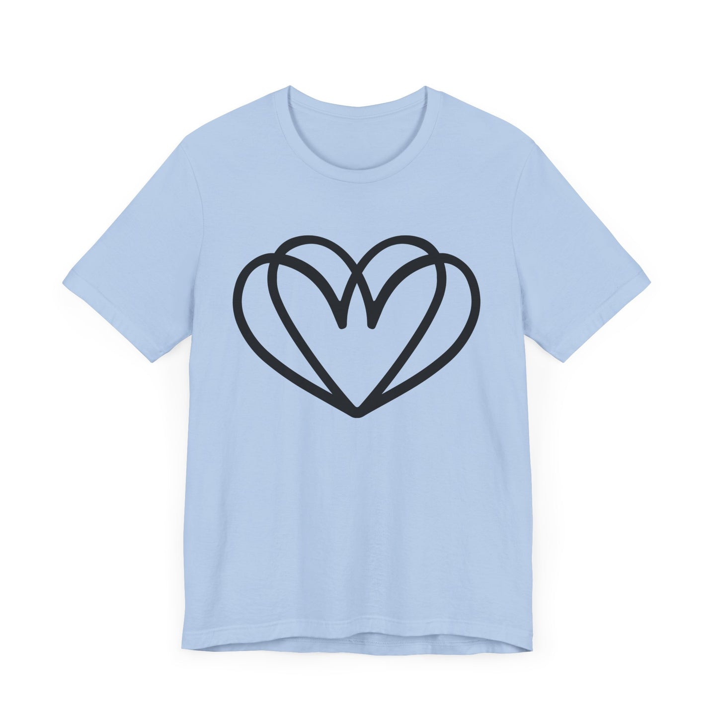 Black Double Heart Tee