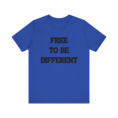 Free To Be Different Black Lettered Tshirt