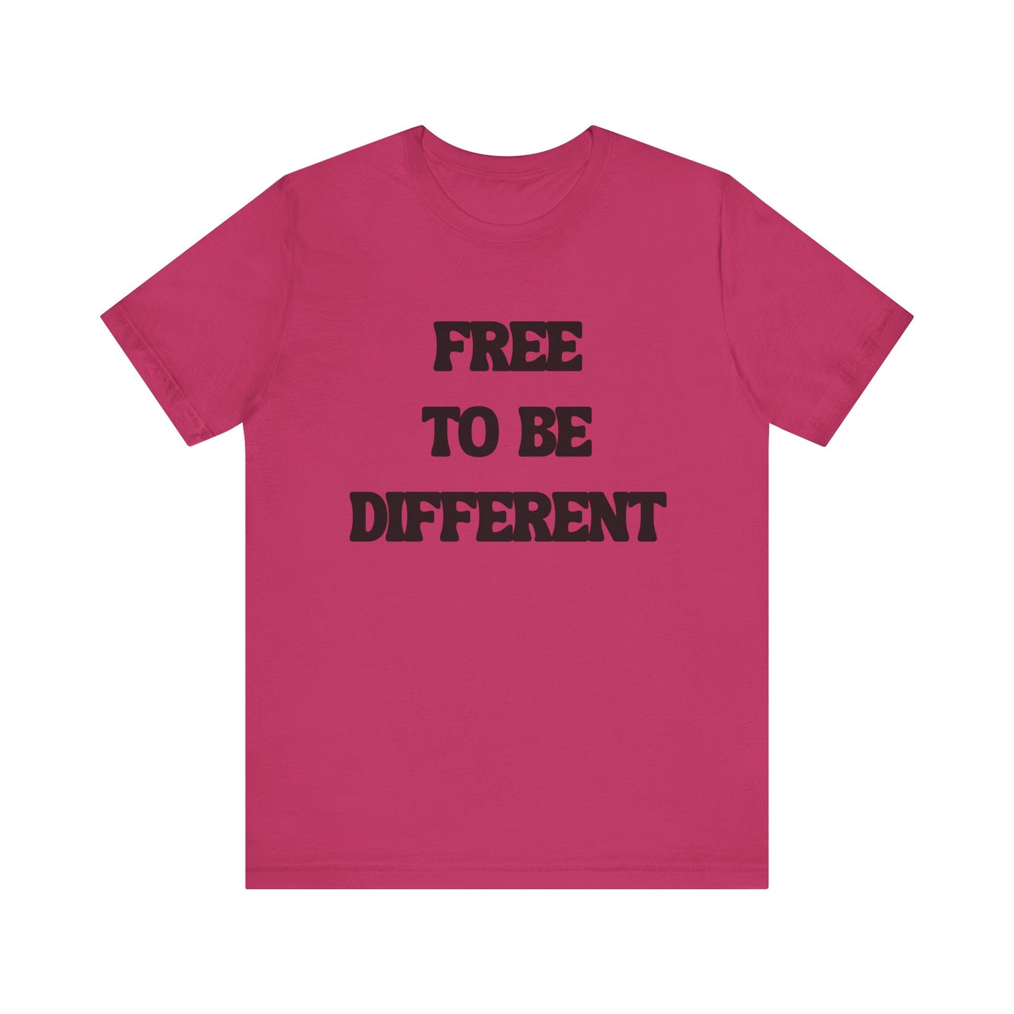 Free To Be Different Black Lettered Tshirt