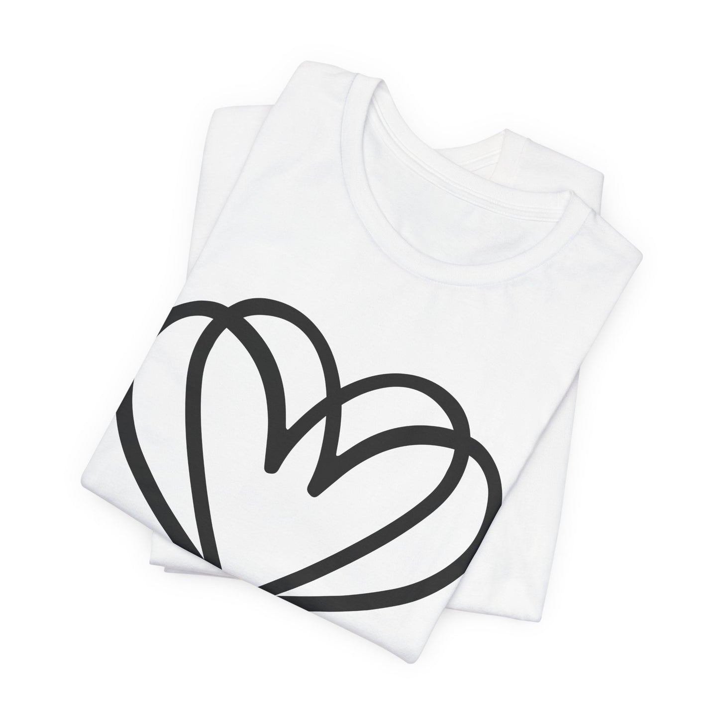 Black Double Heart Tee