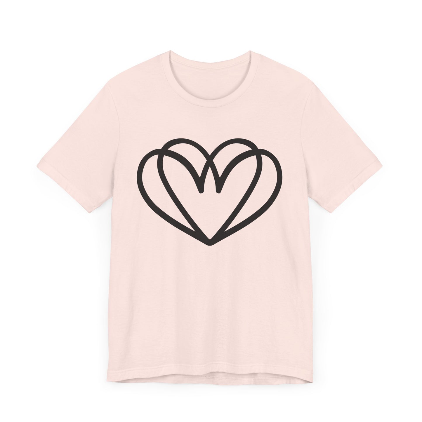 Black Double Heart Tee