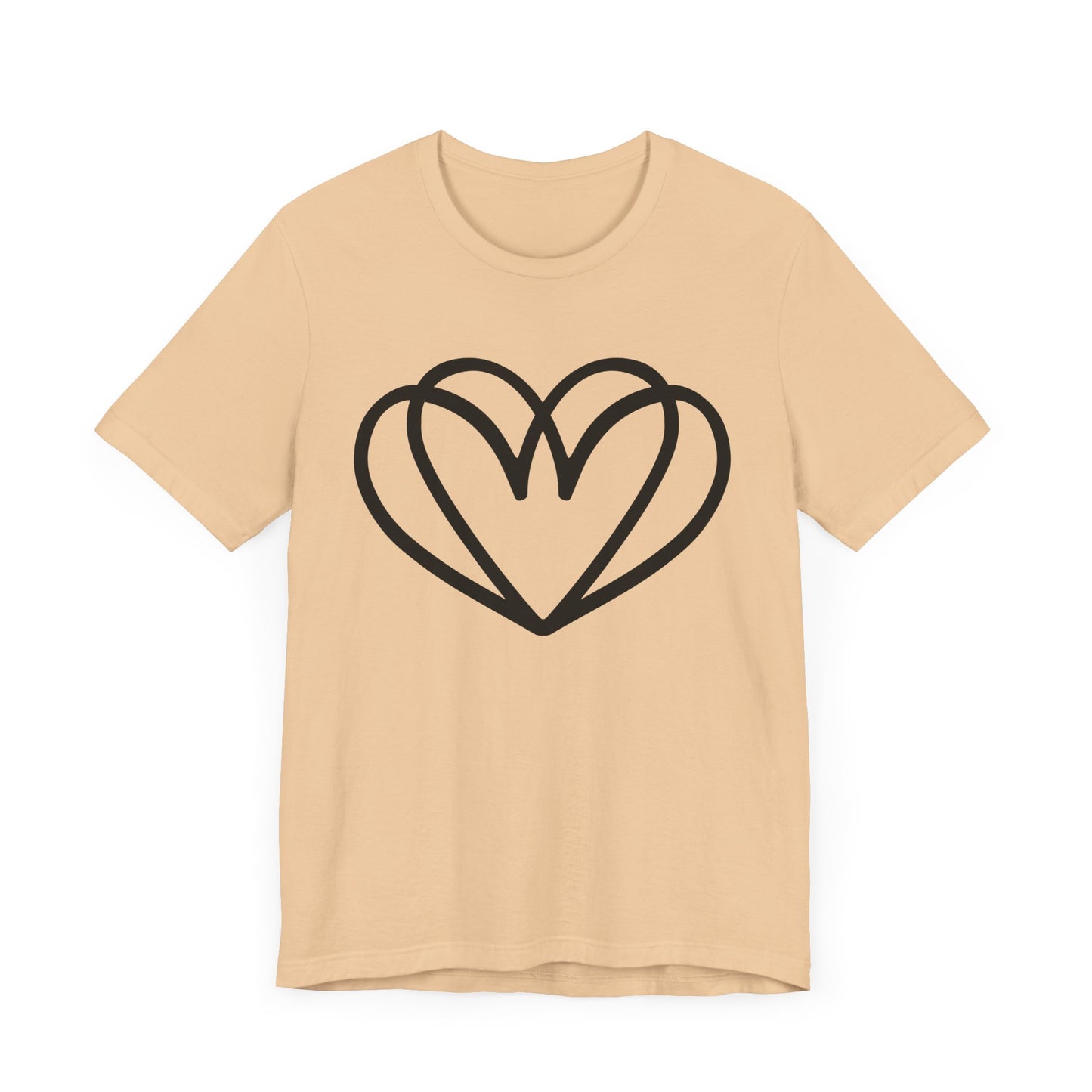 Black Double Heart Tee