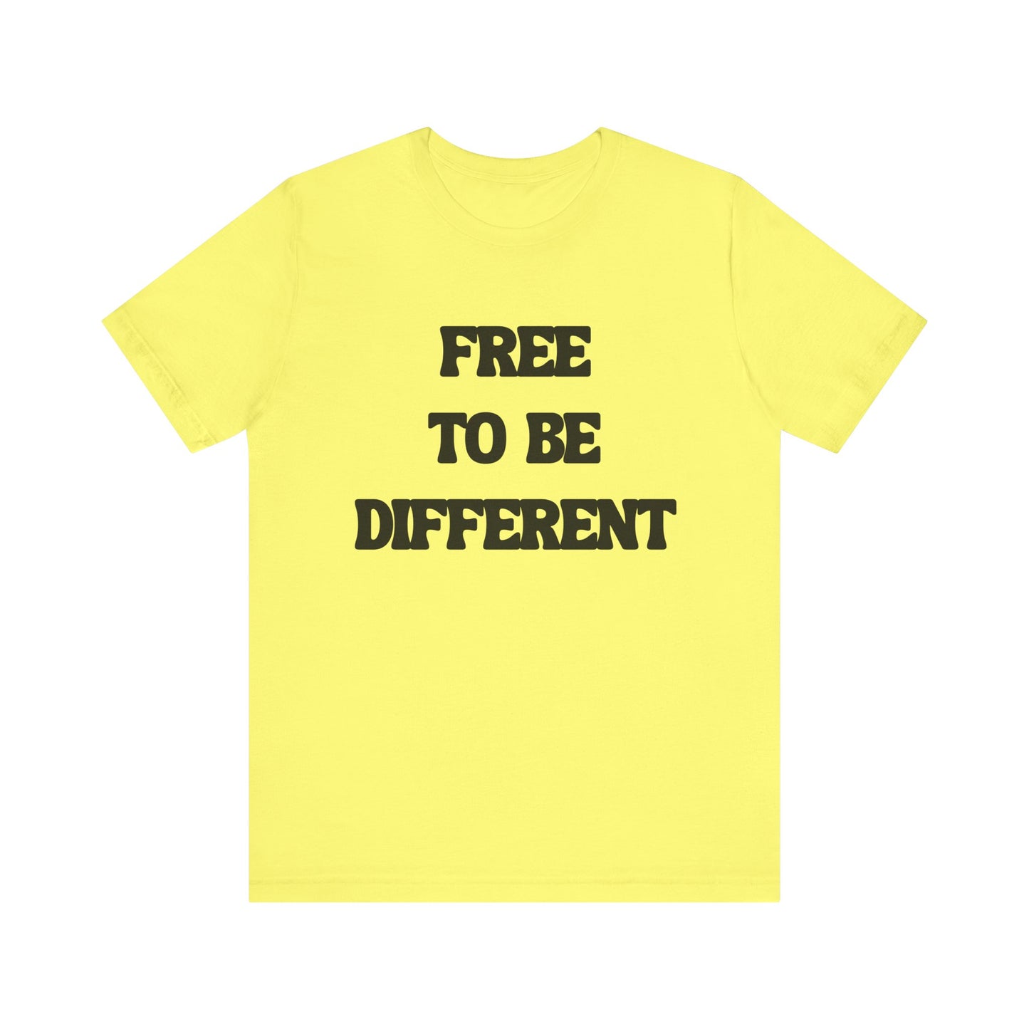 Free To Be Different Black Lettered Tshirt