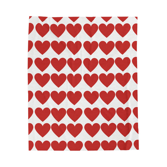 Velveteen Plush Blanket - Valentine Love