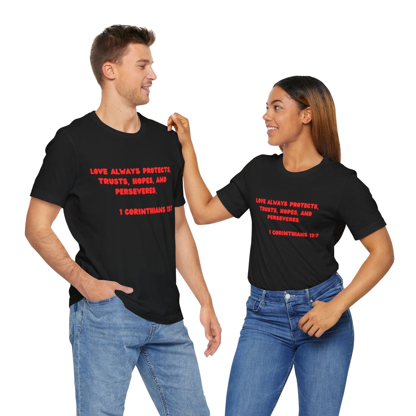 Love Protective Tee - Red Lettered