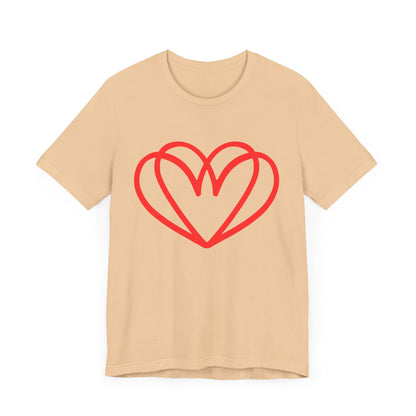 Red Double Heart Tee