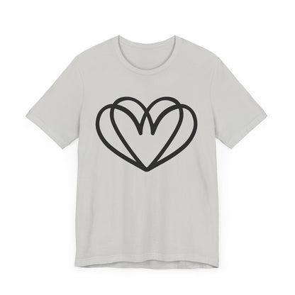 Black Double Heart Tee