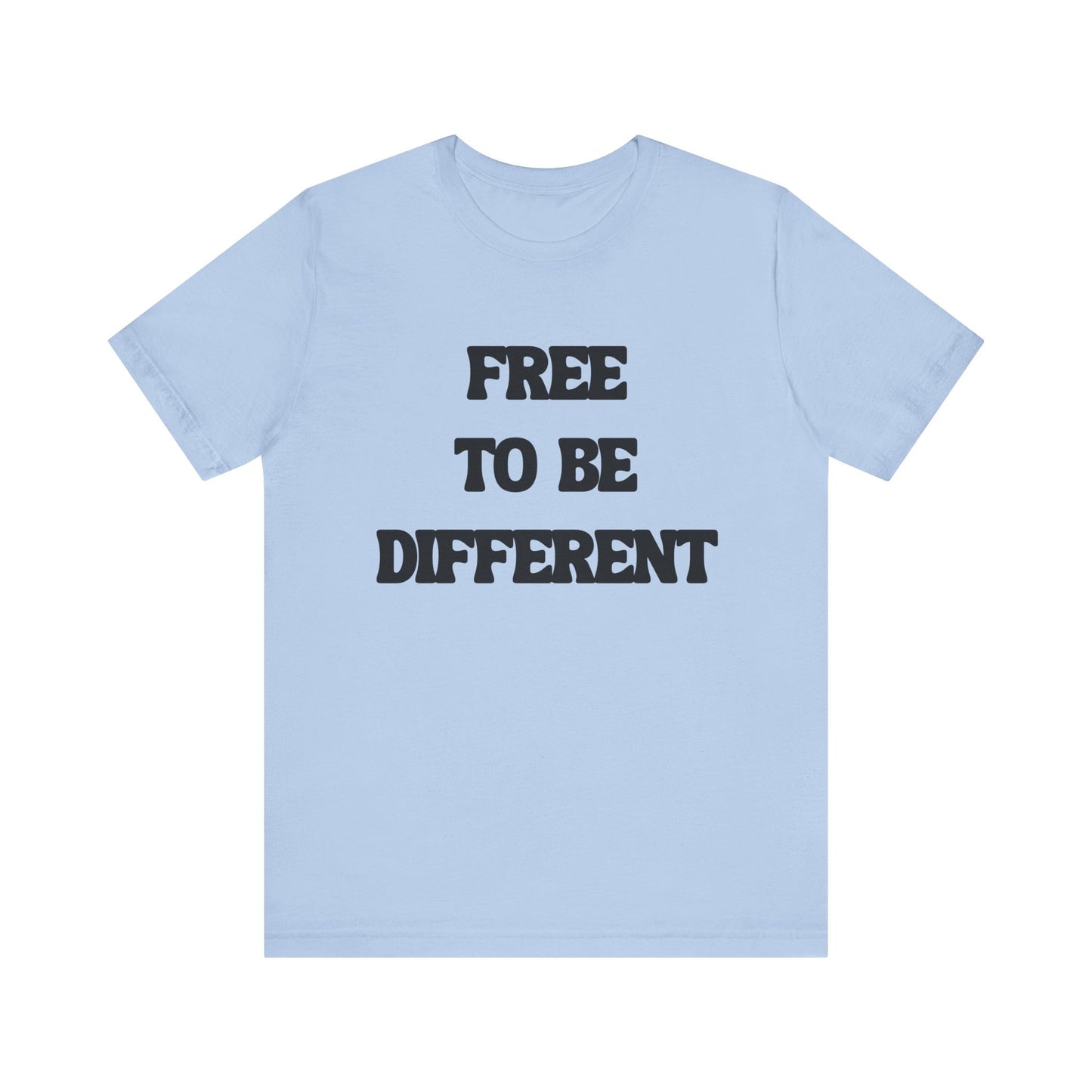 Free To Be Different Black Lettered Tshirt