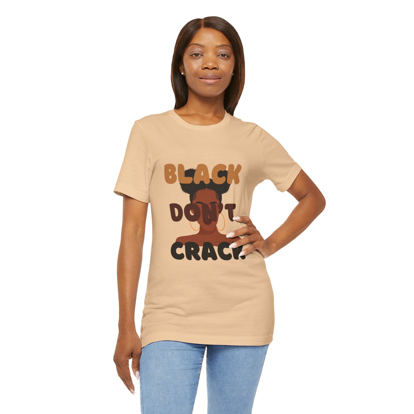 T-Shirt - BLACK DON'T CRACK Unisex Short Sleeve Tee