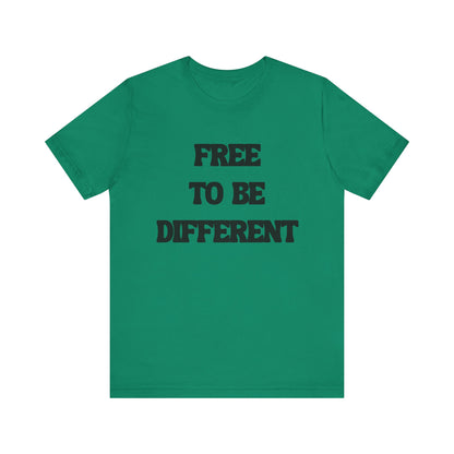 Free To Be Different Black Lettered Tshirt