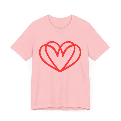 Red Double Heart Tee